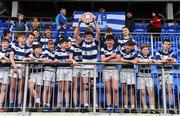 6 May 2019; Athy players lifting the cup after the Leinster Rugby U14 Plate match between Athy and Edenderry at Energia Park in Dublin. Photo by Eóin Noonan/Sportsfile