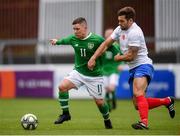 8 May 2019; Derek Walsh of Irish Defence Forces in action against Danny Kerr of United Kingdom Armed Forces during the match between Irish Defence Forces and United Kingdom Armed Forces at Richmond Park in Dublin. Photo by Stephen McCarthy/Sportsfile