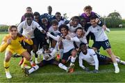 9 May 2019; French players celebrate after the 2019 UEFA European Under-17 Championships Group B match between France and Netherlands at UCD Bowl in Dublin. Photo by Matt Browne/Sportsfile