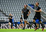 10 May 2019; James Lowe, left, and Jack Conan during the Leinster team captain's run at St James' Park in Newcastle Upon Tyne, England. Photo by Ramsey Cardy/Sportsfile