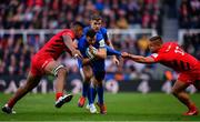 11 May 2019; Robbie Henshaw of Leinster is tackled by Will Skelton, left, and Richard Barrington of Saracens during the Heineken Champions Cup Final match between Leinster and Saracens at St James' Park in Newcastle Upon Tyne, England. Photo by Ramsey Cardy/Sportsfile