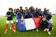 12 May 2019; France players celebrate their victory following the 2019 UEFA European Under-17 Championships quarter-final match between France and Czech Republic at Tallaght Stadium in Dublin. Photo by Stephen McCarthy/Sportsfile