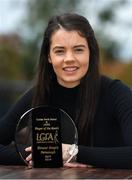 15 May 2019; Eimear Smyth of Fermanagh who was presented with The Croke Park / LGFA Player of the Month for April. Eimear scored a remarkable individual tally of 1-12 as Fermanagh came from 11 points down to defeat Limerick in the Lidl National League Division 4 semi-final on 20 April. Photo by Brendan Moran/Sportsfile