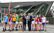 15 May 2019; Uachtarán Chumann Lúthchleas Gael John Horan and Colin Bebbington, Retail Director of BGE, centre, with players, from left, David Keogh of Dublin, Charlie McGuckin of Wexford, Diarmuid Ryan of Clare, Ronan Connolly of Limerick, Adrian Mullen of Kilkenny, Paddy Cadell of Tipperary, Brian Turnbull of Cork, Darren Morrissey of Galway and Billy Power of Waterford at the launch of the 2019 Bord Gáis Energy GAA Hurling All-Ireland U-20 Championship. Entering its 11th year as title sponsor of the competition, Bord Gáis Energy has shown its continued commitment to shining a light on the rising stars of the game by announcing an all new line-up of U-20 ambassadors for the forthcoming season. The competition begins on May 25th with the first round of the Leinster Championship where Carlow meet Antrim. Photo by David Fitzgerald/Sportsfile
