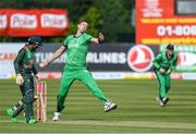 15 May 2019; Boyd Rankin of Ireland bowls a delivery during the One Day International match between Ireland and Bangladesh at Clontarf Cricket Club, Clontarf in Dublin. Photo by Piaras Ó Mídheach/Sportsfile