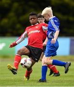 18 may 2019; NDSL in blue in action against  Longford in red during the U12 SFAI Subway Plate National Final match between NDSL and Longford in Gainstown, Mullingar, Co. Westmeath. Photo by Oliver McVeigh/Sportsfile