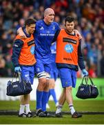 18 May 2019; Devin Toner of Leinster leaves the pitch with an injury during the Guinness PRO14 semi-final match between Leinster and Munster at the RDS Arena in Dublin. Photo by Ramsey Cardy/Sportsfile