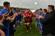 18 May 2019; Peter O’Mahony of Munster and his team-mates are applauded off the field by Leinster players after the Guinness PRO14 semi-final match between Leinster and Munster at the RDS Arena in Dublin. Photo by Diarmuid Greene/Sportsfile