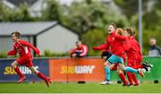 19 May 2019; Cork players celebrate at the final whistle of the Under 12 SFAI Subway Championship Final match between Donegal and Cork at Mullingar Athletic in Gainstown, Westmeath. Photo by Ramsey Cardy/Sportsfile