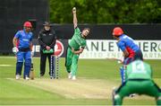 19 May 2019; Mark Adair of Ireland bowls during the One-Day International between Ireland and Afghanistan at Stormont in Belfast. Photo by Oliver McVeigh/Sportsfile