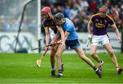 19 May 2019; Caolán Conway of Dublin in action against Paudie Foley of Wexford during the Leinster GAA Hurling Senior Championship Round 2 match between Dublin and Wexford at Parnell Park in Dublin. Photo by Daire Brennan/Sportsfile