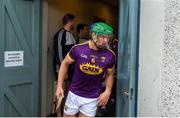 19 May 2019; Wexford captain Matthew O’Hanlon leads his side out ahead of the Leinster GAA Hurling Senior Championship Round 2 match between Dublin and Wexford at Parnell Park in Dublin. Photo by Daire Brennan/Sportsfile