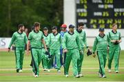 19 May 2019; The Ireland players come off after the One-Day International between Ireland and Afghanistan at Stormont in Belfast. Photo by Oliver McVeigh/Sportsfile