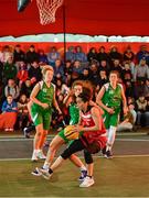 18 May 2019; Grainne Dwyer of Fr Mathews Basketball Club in action against Ciara Bracken of Liffey Celtics Basketball Club in the Womens Final between Liffey Celtics and  Fr Mathews Basketball Club at the second annual Hula Hoops 3x3 Basketball Championships at Bray Seafront in Co.Wicklow. Photo by Ray McManus/Sportsfile