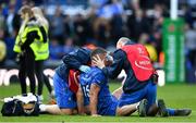 11 May 2019; Rob Kearney of Leinster is treated for an injury during the Heineken Champions Cup Final match between Leinster and Saracens at St James' Park in Newcastle Upon Tyne, England. Photo by Brendan Moran/Sportsfile