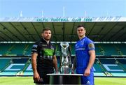 24 May 2019; Glasgow Warriors captain Callum Gibbons and Leinster captain Jonathan Sexton during a photocall ahead of the Guinness PRO14 Final at Celtic Park in Glasgow, Scotland. Photo by Ramsey Cardy/Sportsfile