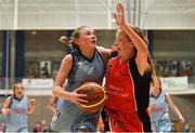 25 May 2019; Laoise Quinn from Oranmore, Co. Galway and Mollie O'Mahony from Castleisland, Co. Kerry, competing in the Basketball Under 13 and Over 10 Girls  event during Day 1 of the Aldi Community Games May Festival, which saw over 3,500 children take part in a fun-filled weekend at the University of Limerick. Photo by Harry Murphy/Sportsfile