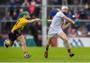 26 May 2019; Cathal Mannion of Galway in action against Aidan Nolan of Wexford during the Leinster GAA Hurling Senior Championship Round 3A match between Galway and Wexford at Pearse Stadium in Galway. Photo by Stephen McCarthy/Sportsfile