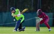 5 May 2019; Kim Garth of Ireland is bowled by Afy Fletcher of West Indies during the T20 International between Ireland and West Indies at the YMCA Cricket Ground, Ballsbridge, Dublin.  Photo by Brendan Moran/Sportsfile