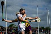 26 May 2019; Padraic Mannion of Galway in action against Rory O'Connor of Wexford during the Leinster GAA Hurling Senior Championship Round 3A match between Galway and Wexford at Pearse Stadium in Galway. Photo by Stephen McCarthy/Sportsfile