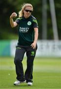 5 May 2019; Celeste Raack of Ireland warms up prior to the T20 International between Ireland and West Indies at the YMCA Cricket Ground, Ballsbridge, Dublin.  Photo by Brendan Moran/Sportsfile