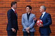 28 May 2019; Virgin Media pundits Niall Quinn, left, Keith Andrews, centre, and Graeme Souness pictured at Virgin Media Television’s launch to celebrate Finals Week with live coverage of the UEFA Europa League Final & the UEFA Champions League Final. Virgin Media Television is the home of European Football this week with live coverage of the UEFA Europa League Final on Wednesday 29th May from 6.30pm on both Virgin Media Two & Virgin Media Sport and the UEFA Champions League Final on Saturday 1st June from 6pm on Virgin Media One & Virgin Media Sport. Photo by Ramsey Cardy/Sportsfile