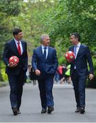 28 May 2019; Virgin Media pundits Niall Quinn, left, and Graeme Souness, centre, with presenter Tommy Martin pictured at Virgin Media Television’s launch to celebrate Finals Week with live coverage of the UEFA Europa League Final & the UEFA Champions League Final. Virgin Media Television is the home of European Football this week with live coverage of the UEFA Europa League Final on Wednesday 29th May from 6.30pm on both Virgin Media Two & Virgin Media Sport and the UEFA Champions League Final on Saturday 1st June from 6pm on Virgin Media One & Virgin Media Sport. Photo by Ramsey Cardy/Sportsfile