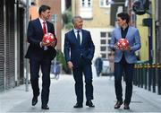 28 May 2019; Virgin Media pundits Niall Quinn, left, Graeme Souness, centre, and Keith Andrews pictured at Virgin Media Television’s launch to celebrate Finals Week with live coverage of the UEFA Europa League Final & the UEFA Champions League Final. Virgin Media Television is the home of European Football this week with live coverage of the UEFA Europa League Final on Wednesday 29th May from 6.30pm on both Virgin Media Two & Virgin Media Sport and the UEFA Champions League Final on Saturday 1st June from 6pm on Virgin Media One & Virgin Media Sport. Photo by Ramsey Cardy/Sportsfile