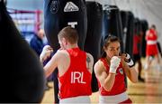 30 May 2019; Team Ireland boxer Kellie Harrington prepares for competition at the European Games in Minsk at the Sport Ireland Institute in Abbotstown, Dublin. Photo by David Fitzgerald/Sportsfile
