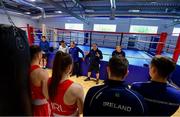 30 May 2019; Team Ireland head coach Zaur Antia speaks to his team as they prepare for competition at the European Games in Minsk at the Sport Ireland Institute in Abbotstown, Dublin. Photo by Ramsey Cardy/Sportsfile