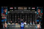 30 May 2019; Andy Ruiz Jr during a press conference, at the Beacon Theater on Broadway, ahead of his World Heavyweight title fight with Anthony Joshua, on Saturday night at Madison Square Garden, in New York, USA. Photo by Stephen McCarthy/Sportsfile