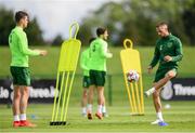 2 June 2019; Conor Hourihane, right, and Kevin Long during a Republic of Ireland Training Session at the FAI National Training Centre in Abbotstown, Dublin. Photo by Harry Murphy/Sportsfile
