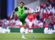 7 June 2019; Jeff Hendrick of Republic of Ireland warms-up prior to the UEFA EURO2020 Qualifier Group D match between Denmark and Republic of Ireland at Telia Parken in Copenhagen, Denmark. Photo by Stephen McCarthy/Sportsfile