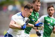 9 June 2019; Karl O'Connell of Monaghan in action against Aidan Breen of Fermanagh during the GAA Football All-Ireland Senior Championship Round 1 match between Monaghan and Fermanagh at St Tiarnach's Park in Clones, Monaghan. Photo by Oliver McVeigh/Sportsfile