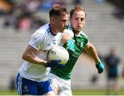 9 June 2019; Karl O'Connell of Monaghan in action against Lee Cullen of Fermanagh during the GAA Football All-Ireland Senior Championship Round 1 match between Monaghan and Fermanagh at St Tiarnach's Park in Clones, Monaghan. Photo by Oliver McVeigh/Sportsfile