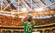 10 June 2019; Robbie Brady of Republic of Ireland  takes a throw in during the UEFA EURO2020 Qualifier Group D match between Republic of Ireland and Gibraltar at the Aviva Stadium, Lansdowne Road in Dublin. Photo by Harry Murphy/Sportsfile