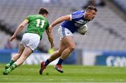 9 June 2019; John O'Loughlin of Laois in action against Bryan McMahon of Meath during the Leinster GAA Football Senior Championship Semi-Final match between Meath and Laois at Croke Park in Dublin. Photo by Piaras Ó Mídheach/Sportsfile