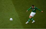 10 June 2019; Conor Hourihane of Republic of Ireland during the UEFA EURO2020 Qualifier Group D match between Republic of Ireland and Gibraltar at the Aviva Stadium, Lansdowne Road in Dublin. Photo by Eóin Noonan/Sportsfile