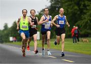 15 June 2019; Competitors, from left Pierce Geoghegan of Liffey Valley A.C., Co. Dublin, Sean Doran of Clonliffe Harriers A.C., Co. Dublin, Gerard Gallagher of Finn Valley A.C., Co. Donegal and Barry Sheil of Longford A.C., Co. Longford, during the Irish Runner 5 Mile in conjunction with the AAI National 5 Mile Championships at the Phoenix Park in Dublin. Photo by Harry Murphy/Sportsfile