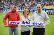 15 June 2019; Pictured at the launch of the Tipperary v Limerick Legends Hurling Clash in aid of The Alzheimer Society of Ireland, which will be held on Saturday, September 7th 2019 (5.00pm Throw-In) during World Alzheimer’s Month 2019, are from left, Ciaran Carey former Limerick star, Kathy Ryan Dementia Advocate and Kevin Quaid, at Semple Stadium in Thurles, Tipperary. The match will be held at Nenagh Éire Óg grounds and is being organised by two leading dementia advocates Kevin Quaid and Kathy Ryan who both have a dementia diagnosis. Tickets will be available on Eventbrite. Photo by Ray McManus/Sportsfile