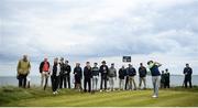 19 June 2019; Caolan Rafferty of Dundalk Golf Club, Co. Louth, Ireland, watches his shot on the 12h tee with spectators during day 3 of the R&A Amateur Championship at Portmarnock Golf Club in Dublin. Photo by Harry Murphy/Sportsfile