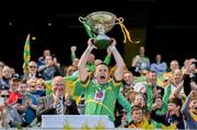 22 June 2019; Leitrim captain Declan Molloy celebrates with the cup after the Lory Meagher Cup Final match between Leitrim and Lancashire at Croke Park in Dublin.  Photo by Matt Browne/Sportsfile