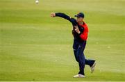 22 June 2019; Neil Rock of Northern Knights throws to the wicket during the IP20 Cricket Inter-Pros match between North West Warriors and Northern Knight at Pembroke Cricket Club in Dublin. Photo by Harry Murphy/Sportsfile