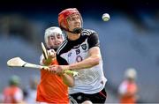 22 June 2019; Tony O'Kelly Lynch of Sligo in action against Patrick Quinn of Armagh during the Nicky Rackard Cup Final match between Armagh and Sligo at Croke Park in Dublin.  Photo by Matt Browne/Sportsfile
