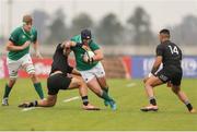 22 June 2019; Josh Wycherley of Ireland is tackled during the New World Rugby U20 Championship Pool B match between Zealand and Ireland at Club Old Resian in Rosario, Argentina. Photo by Florencia Tan Jun/Sportsfile