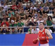 22 June 2019; Kieran Molloy of Ireland prior to his Men’s Welterweight preliminary round bout against Goce Janeski of Macedonia at Uruchie Sports Palace on Day 2 of the Minsk 2019 2nd European Games in Minsk, Belarus. Photo by Seb Daly/Sportsfile