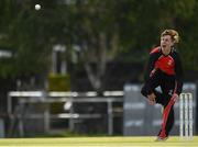 22 June 2019; JJ Garth of Munster Reds bowls during the IP20 Cricket Inter-Pros match between Leinster Lightning and Munster Reds at Pembroke Cricket Club in Dublin. Photo by Harry Murphy/Sportsfile