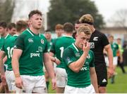 22 June 2019; Craig Casey of Ireland, right, following the World Rugby U20 Championship Pool B match between New Zealand and Ireland at Club Old Resian in Rosario, Argentina. Photo by Florencia Tan Jun/Sportsfile