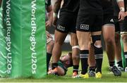 22 June 2019; Dylan Tierney-Martin of Ireland after scoring a try during the World Rugby U20 Championship Pool B match between New Zealand and Ireland at Club Old Resian in Rosario, Argentina. Photo by Florencia Tan Jun/Sportsfile