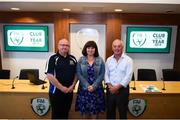 22 June 2019; Mark Smyth, Siobhan Donnelly, Peter Whyte from Newbridge Town, Kildare, during the FAI Club of the Year Information Day at FAI National Training Centre in Abbotstown, Dublin. Photo by Eóin Noonan/Sportsfile